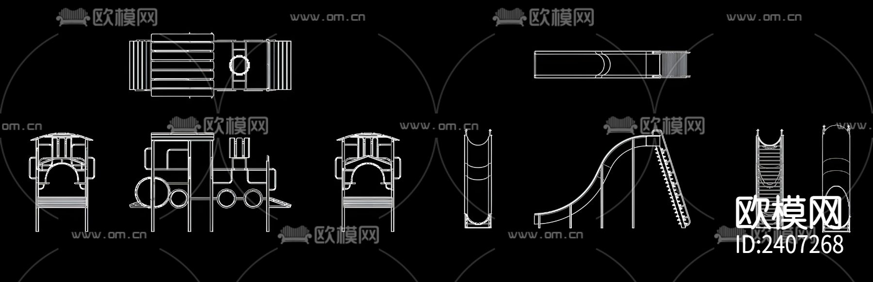儿童乐园设备设计cad施工图下载（渲染图5）