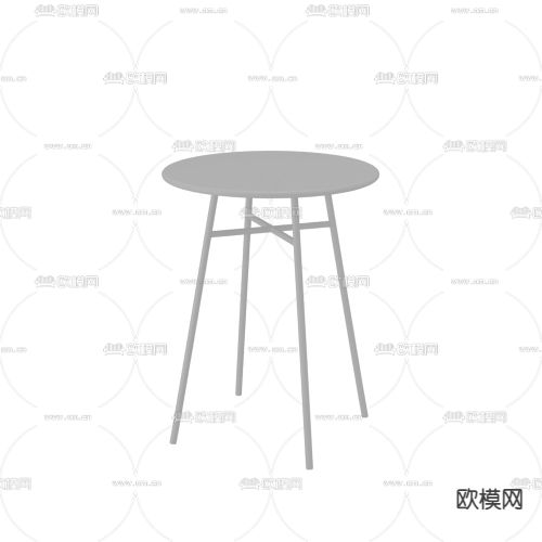 休闲桌椅3d模型下载（渲染图3）