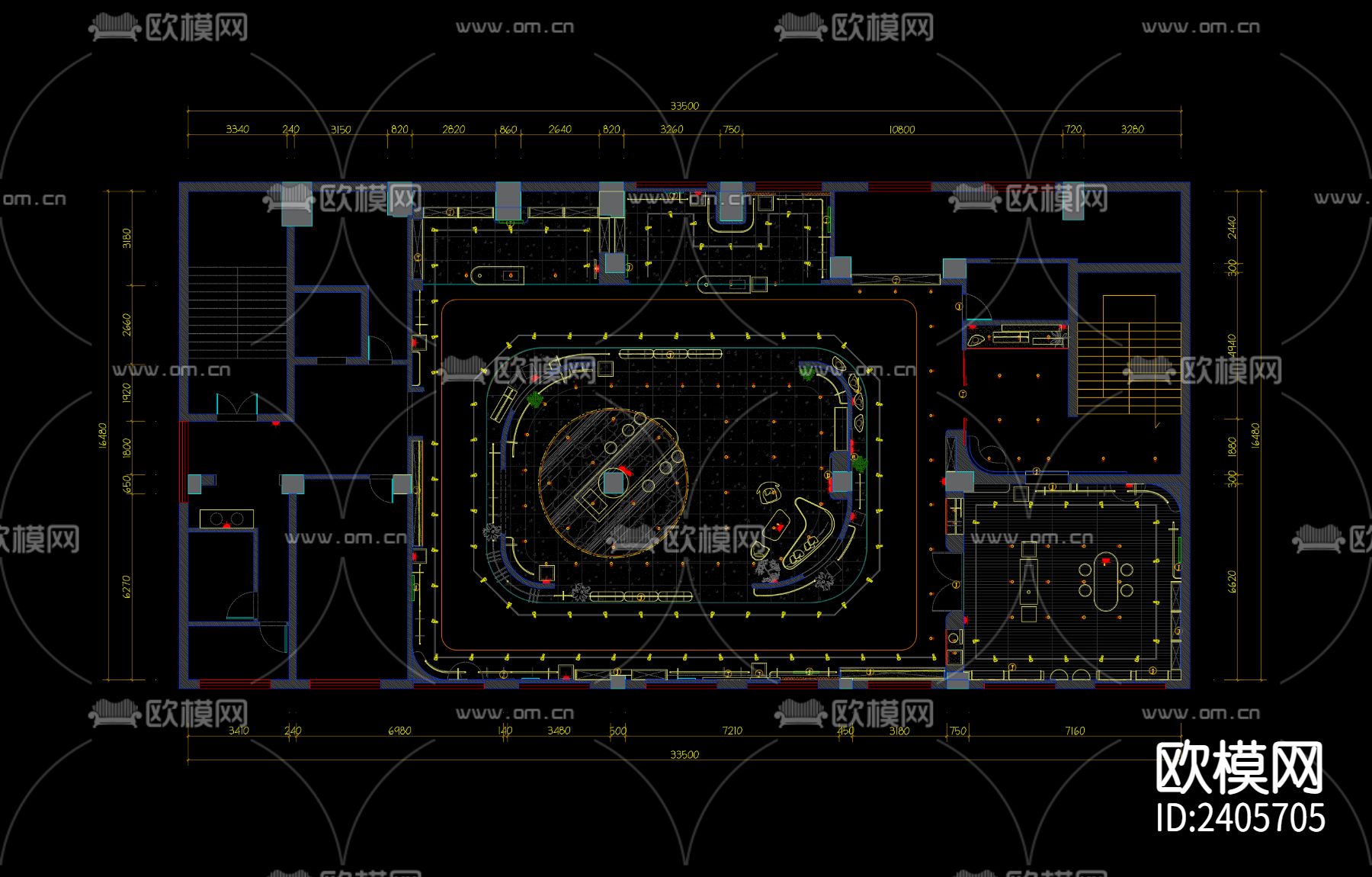 内衣专卖店服装店设计cad施工图-免费3dmax模型库-欧模网