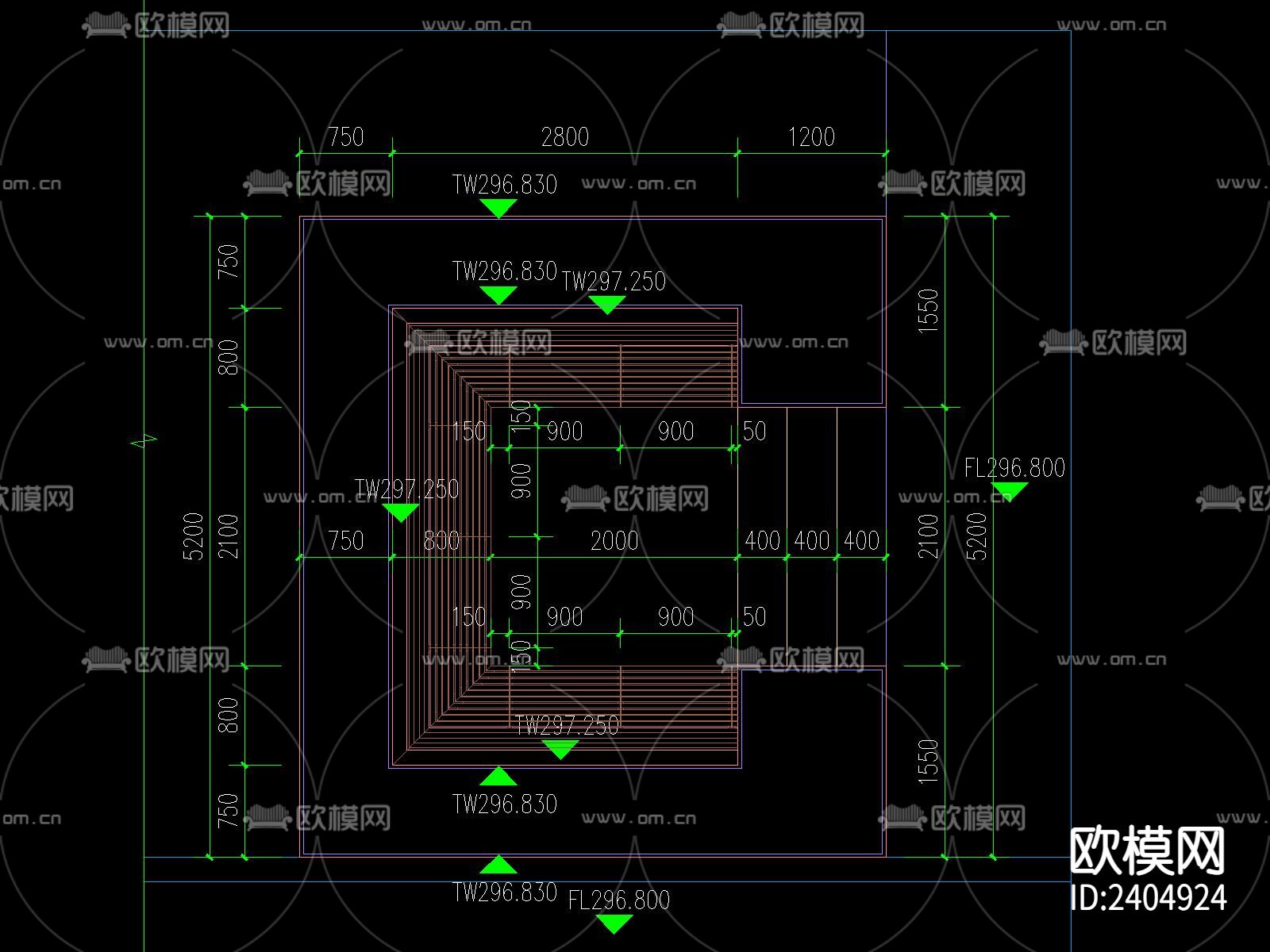 防腐木靠背座椅CAD施工图下载（渲染图1）
