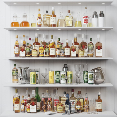  现代红酒 洋酒 酒杯su模型 