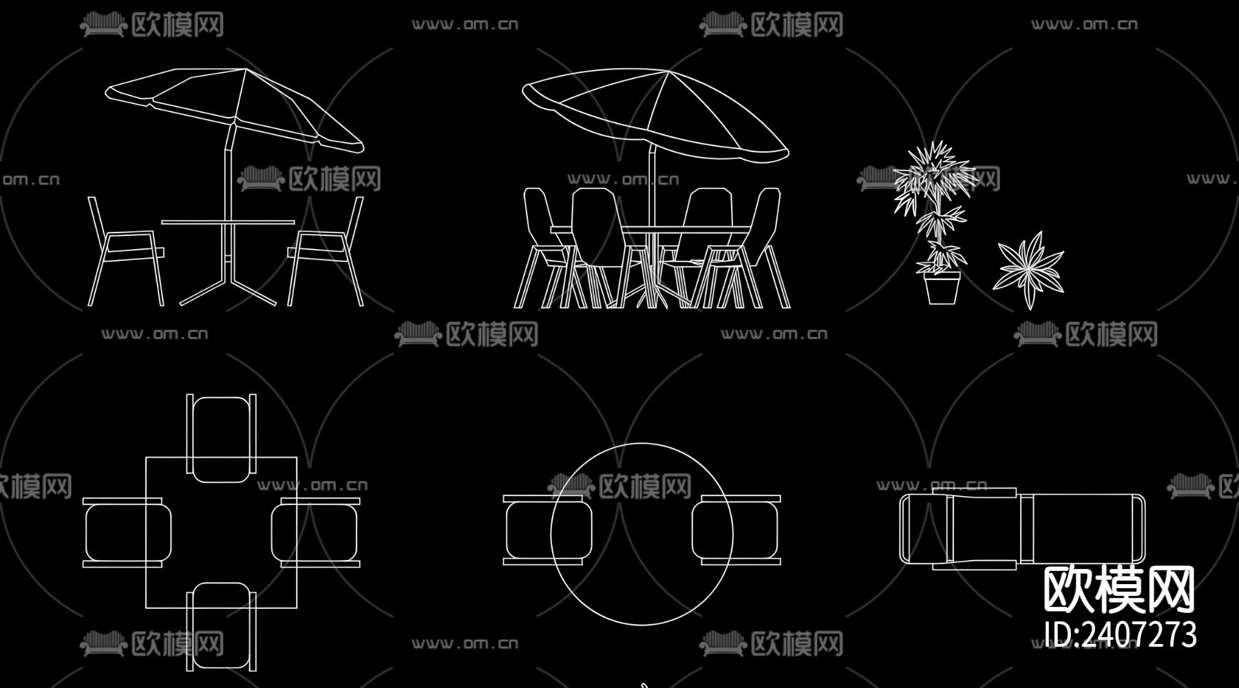 室外景观设计cad施工图下载（渲染图4）