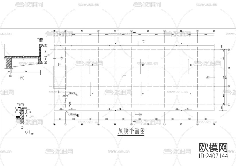 食堂綜合樓擴出設(shè)計cad施工圖下載(渲染圖2)