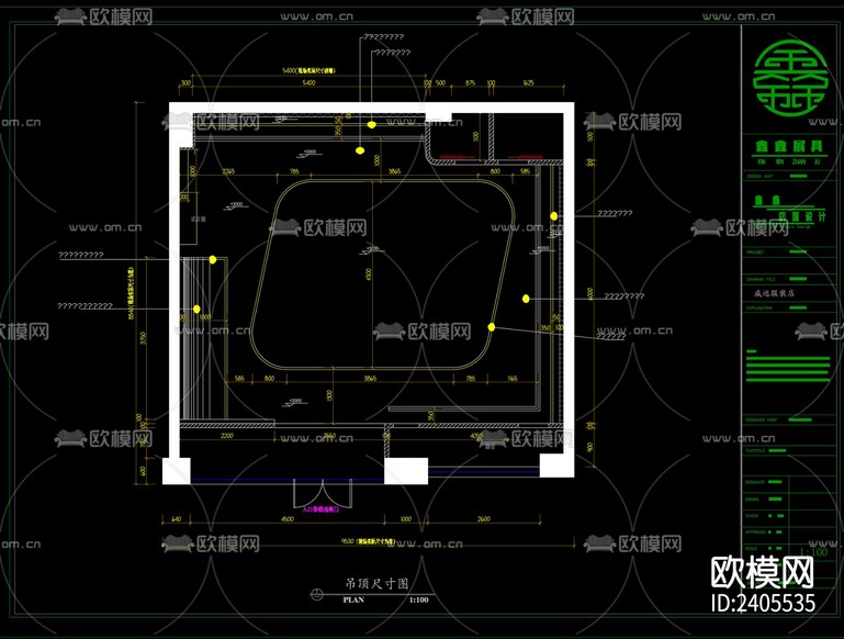 服装店设计cad施工图下载(渲染图1)