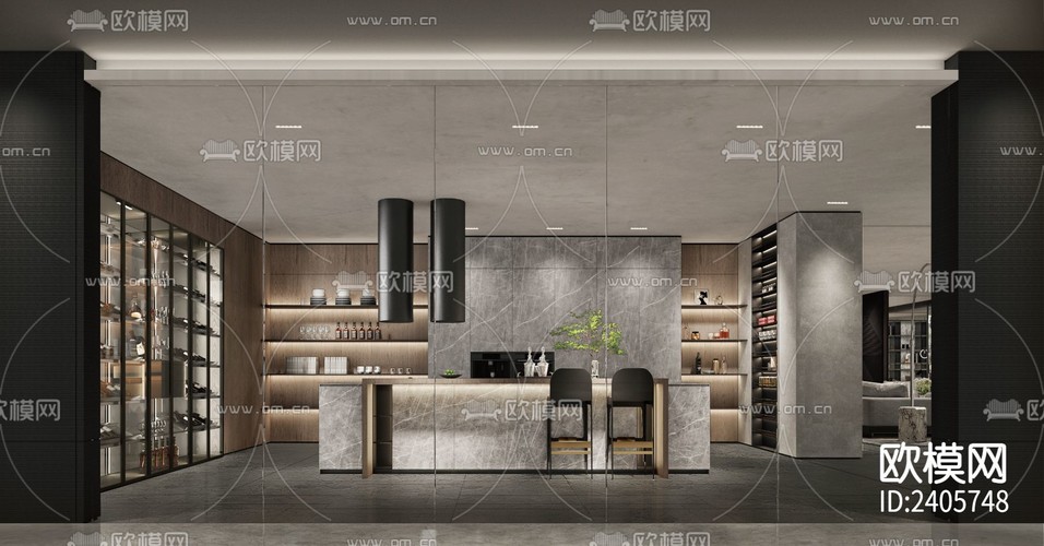 定制家居展廳設(shè)計(jì)cad施工圖下載(渲染圖6)