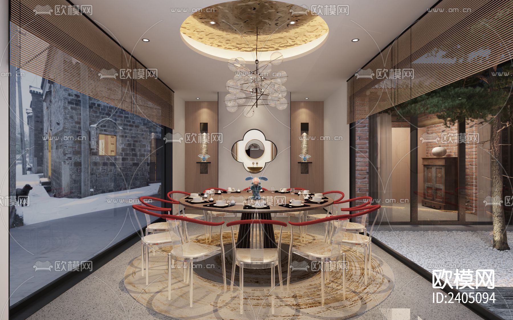 民宿CAD施工图下载（渲染图4）