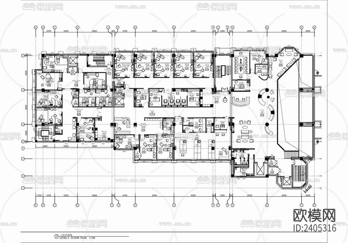 七层妇产科医院设计cad施工图下载（渲染图1）