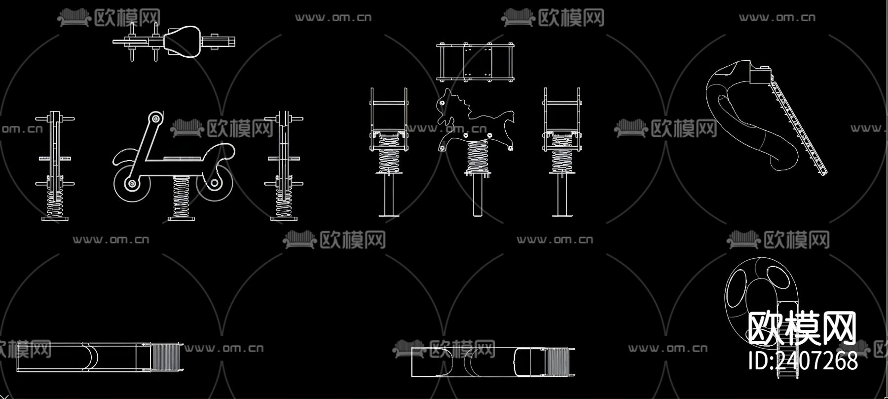 儿童乐园设备设计cad施工图下载（渲染图4）