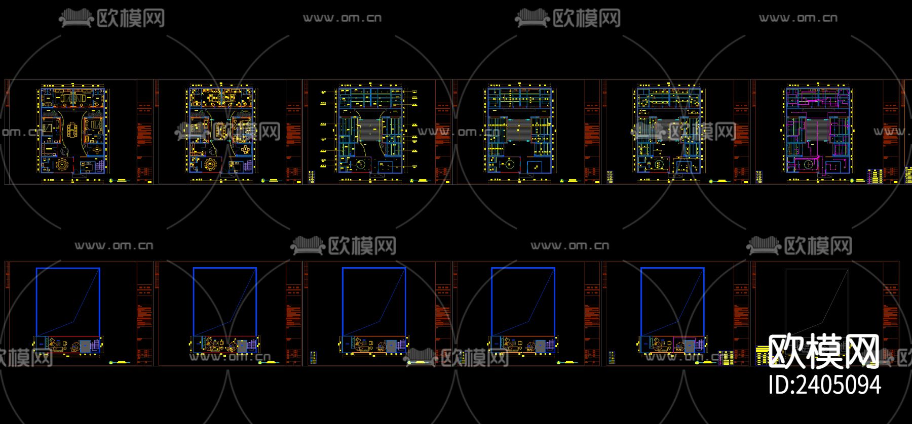 民宿CAD施工图下载（渲染图1）