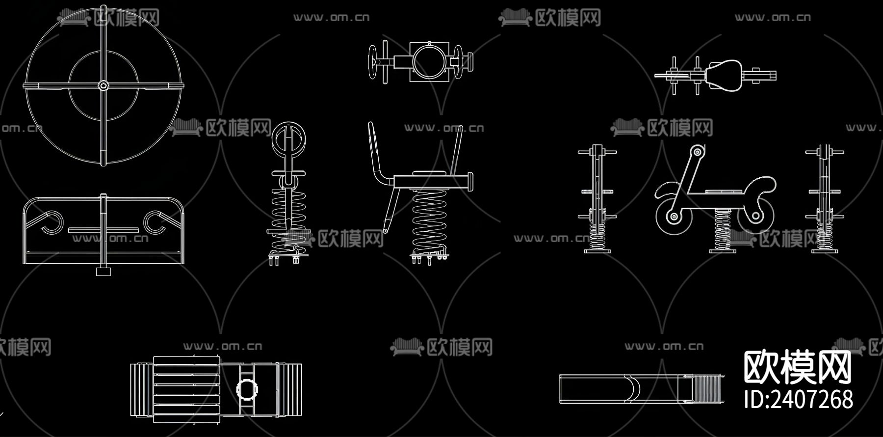 儿童乐园设备设计cad施工图下载（渲染图6）