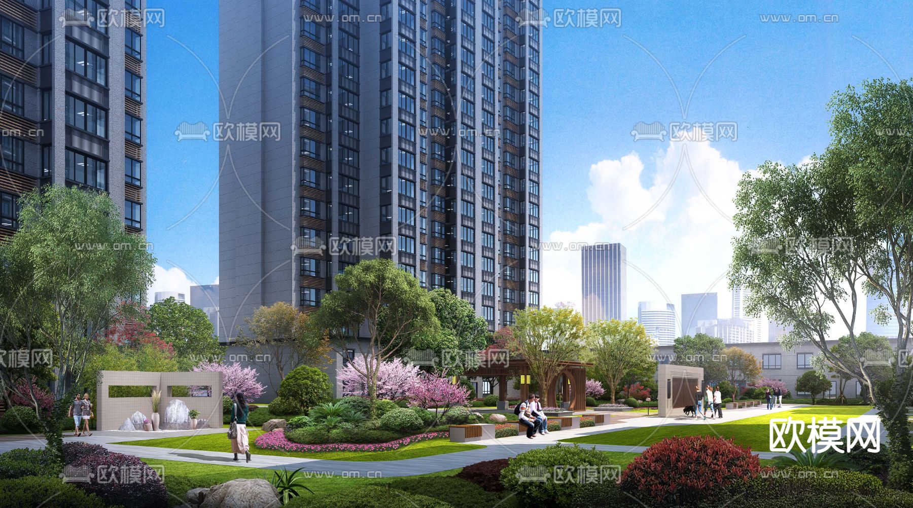 小区住宅psd下载