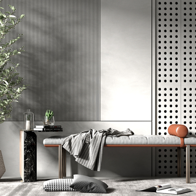  现代沙发凳 脚踏su模型 