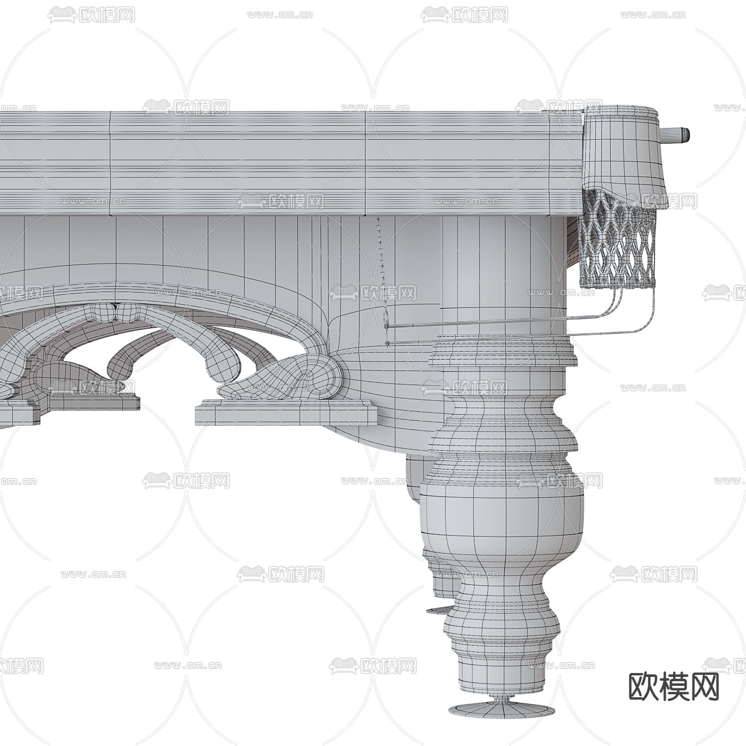 美式桌球 台球桌3d模型