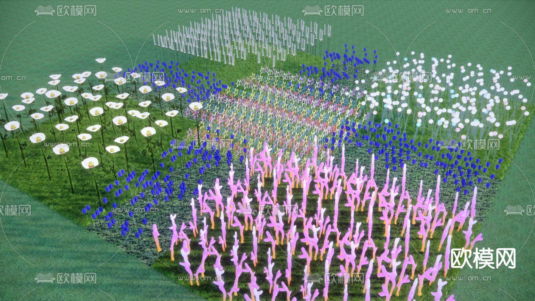 现代装饰灯 星星灯su模型下载（渲染图2）