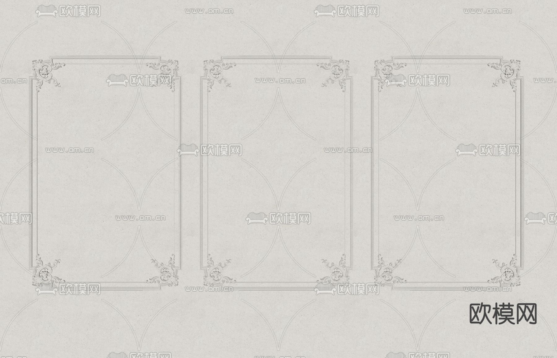 法式雕花 角线su模型