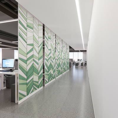  现代办公室走廊su模型 