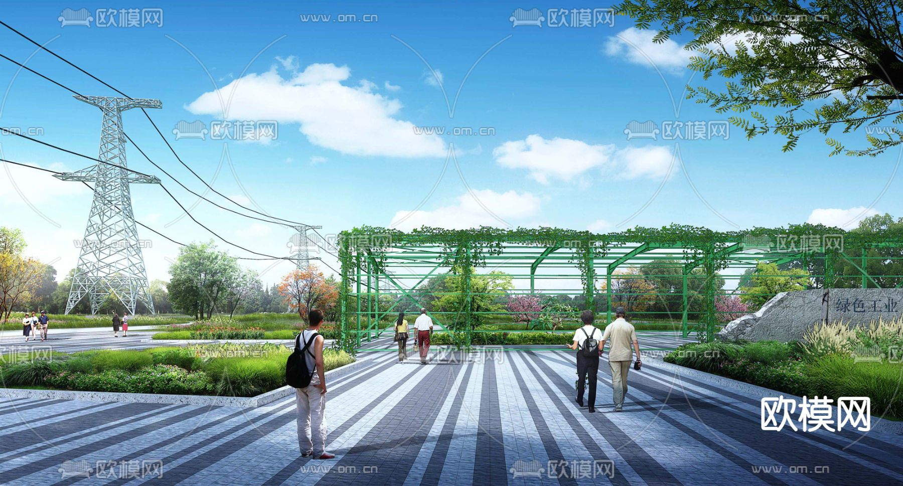 农业园景观psd下载