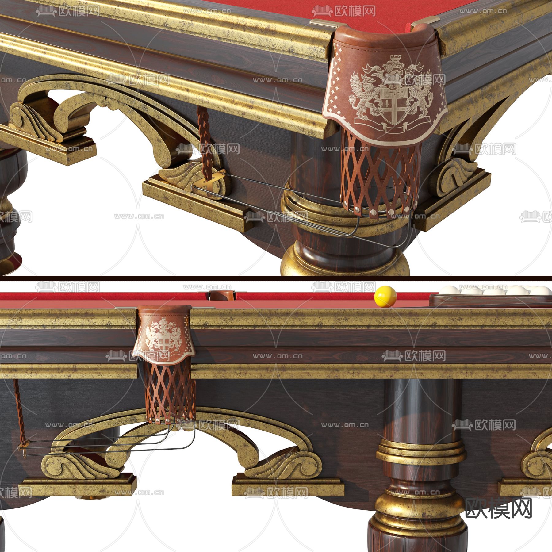 美式桌球 台球桌3d模型
