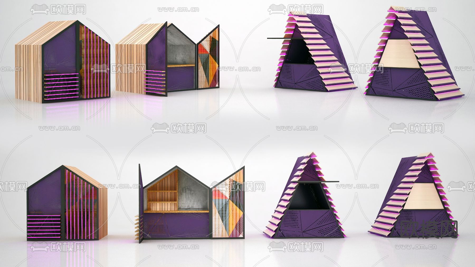 销售棚 礼品店 小木屋 免费3d模型下载