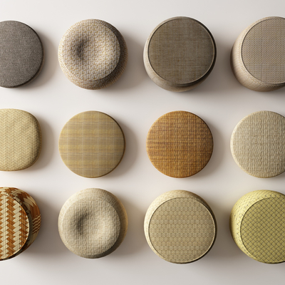  新中式蒲团 坐垫su模型 