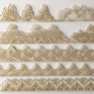  新中式雕刻雕花su模型 