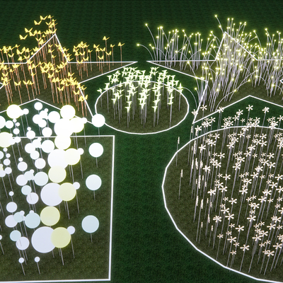  现代装饰灯 星星灯su模型 