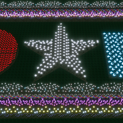  草坪装饰灯 星星灯 氛围灯su模型 