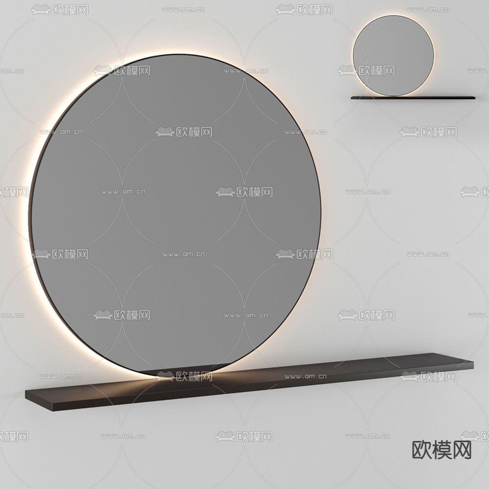 现代镜子免费3d模型下载