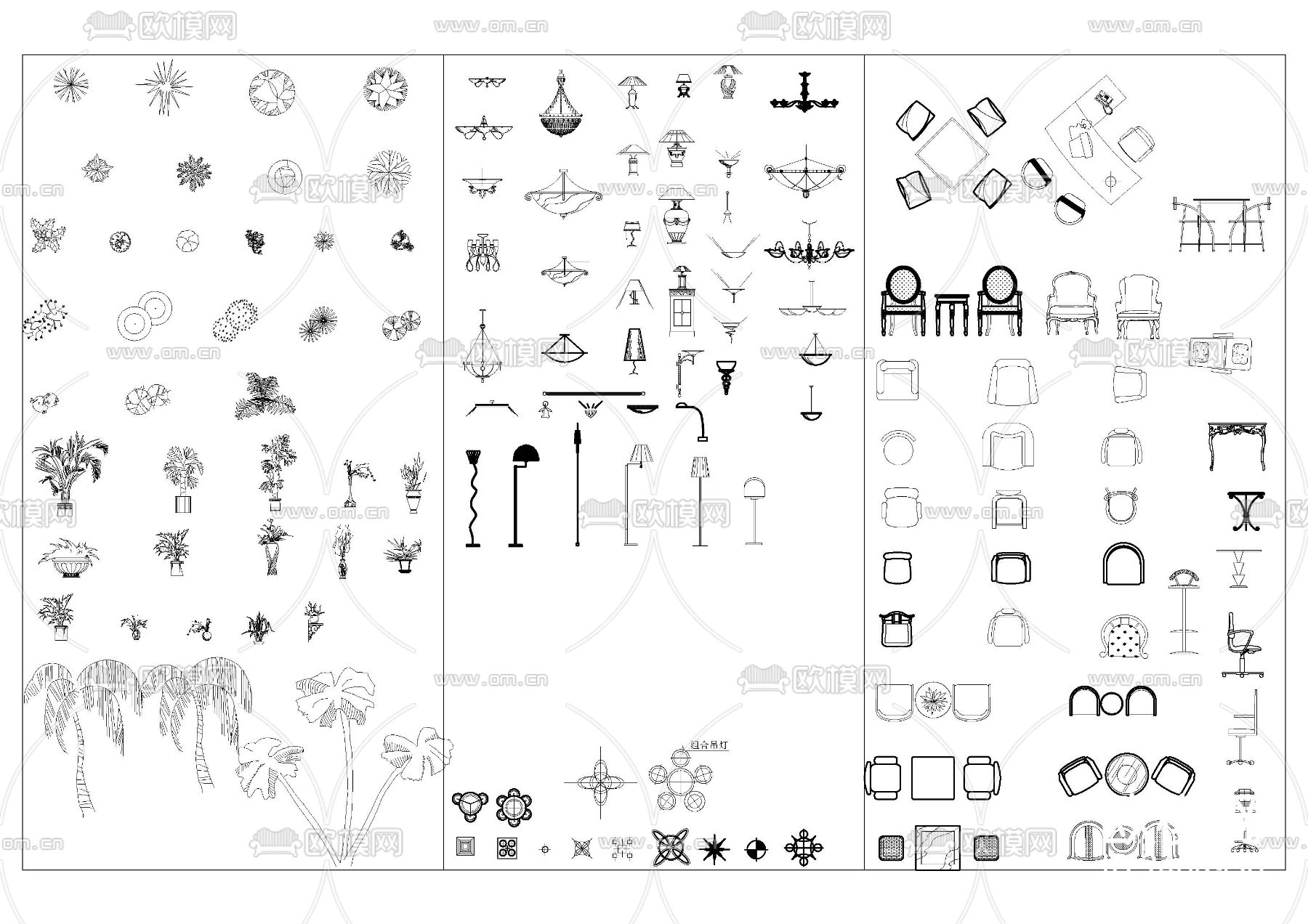 家装图库设计cad施工图下载（渲染图3）