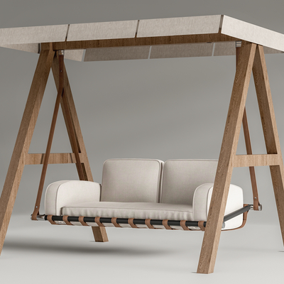户外秋千椅 摇椅su模型