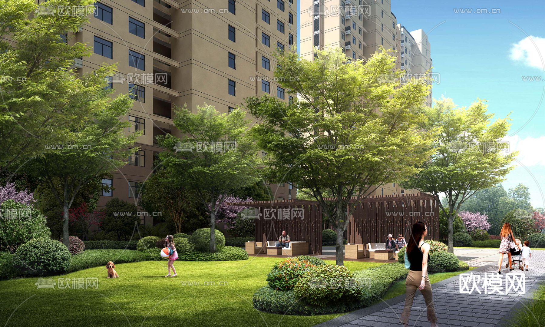 小区住宅psd下载