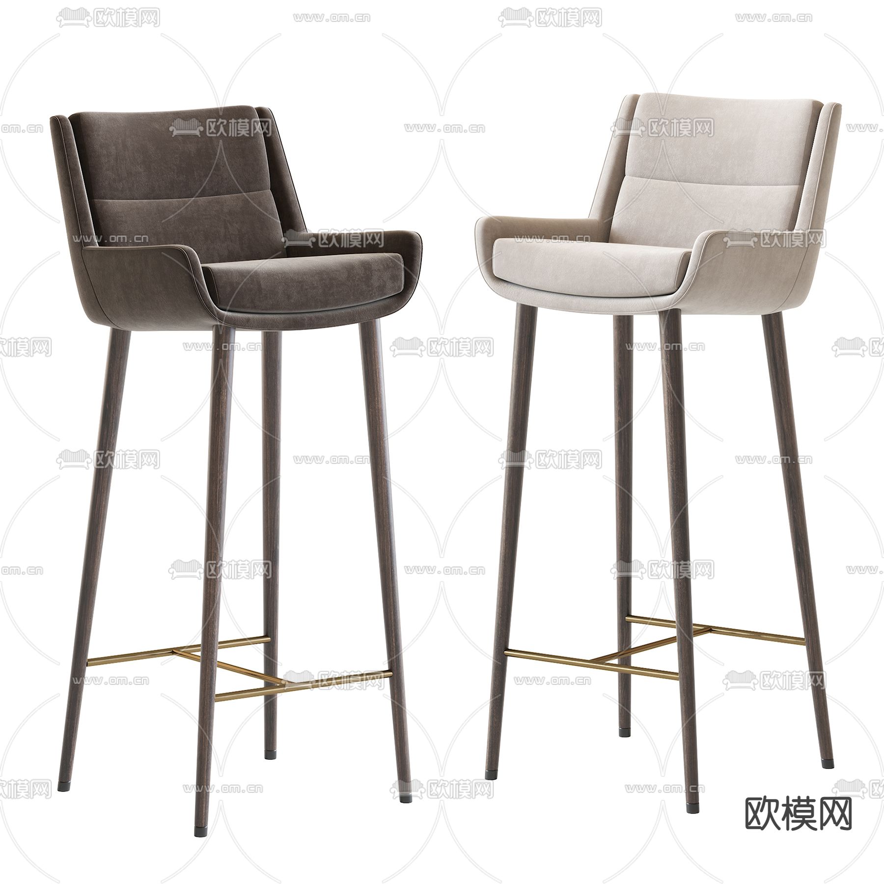 Herman Miller 吧椅 吧凳3d模型下载（渲染图1）