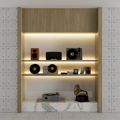  光碟 留声机 唱片机su模型 