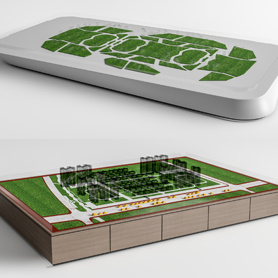 售楼处沙盘 su模型