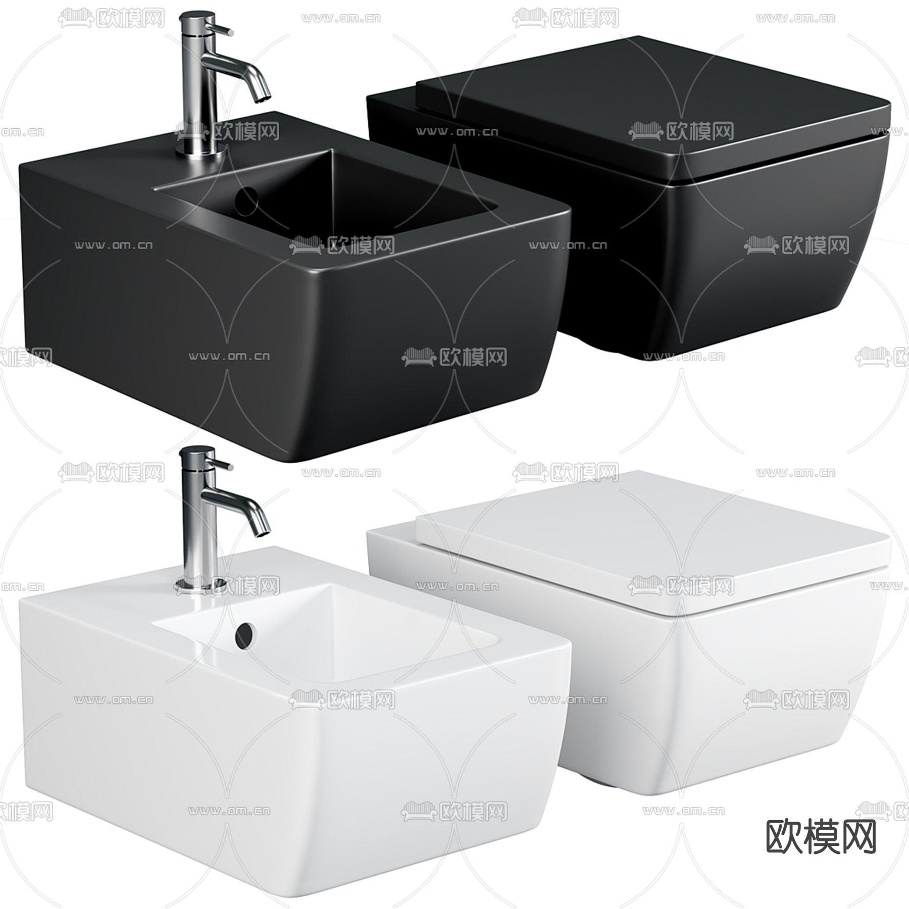 挂墙式马桶 坐便器 洁具3d模型
