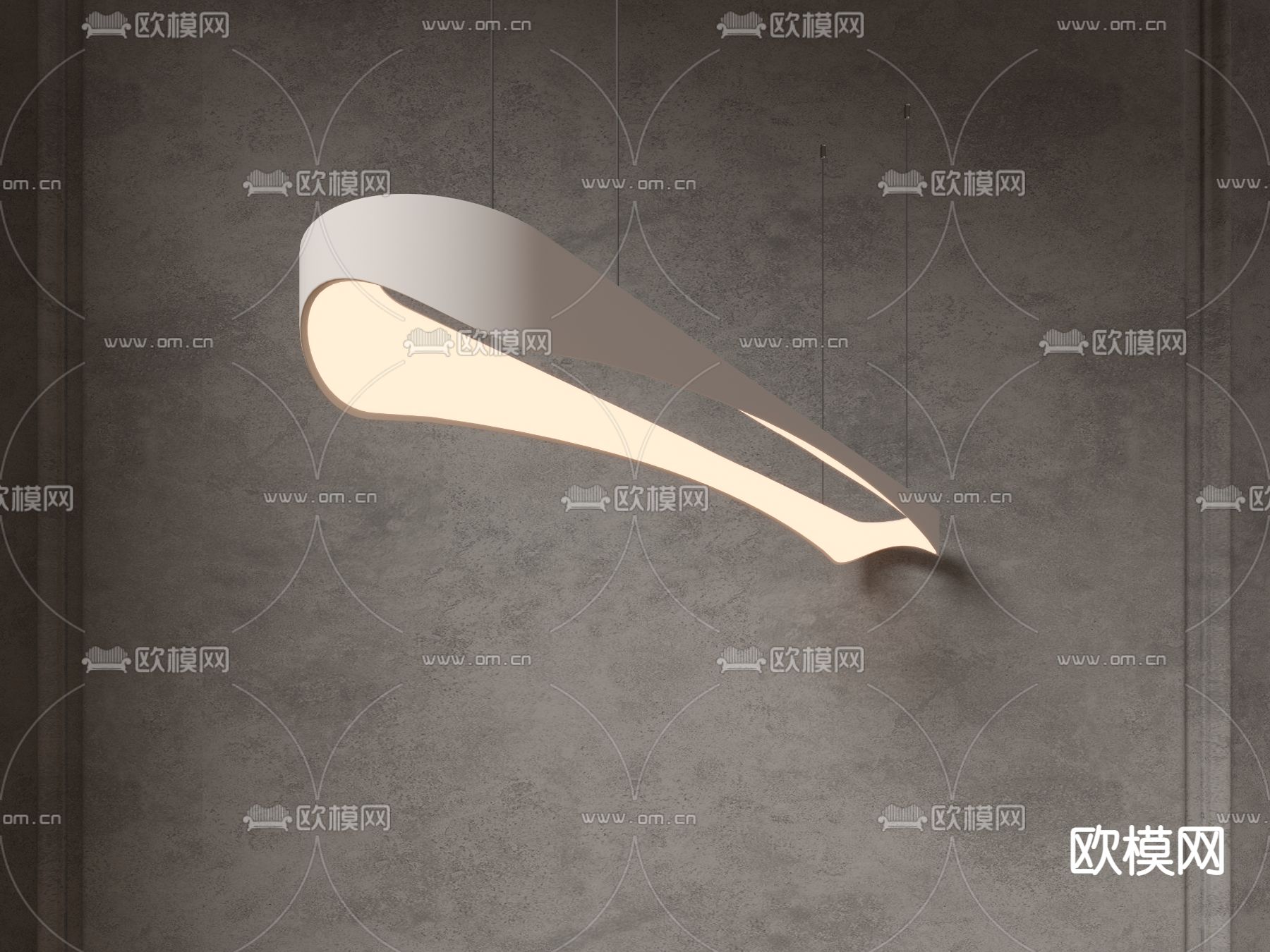 环形吊灯 客厅吊灯su模型下载（渲染图6）