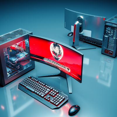  外星人电脑 台式电脑su模型 