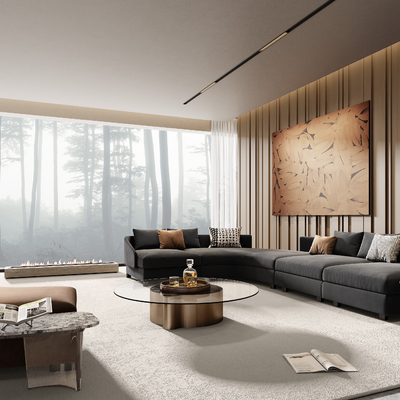  Minotti 米洛提 组合沙发su模型 