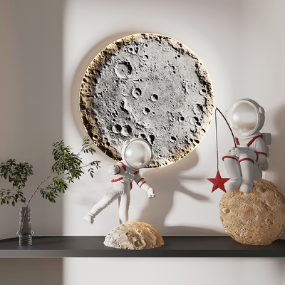  宇航员 潮玩 手办su模型 