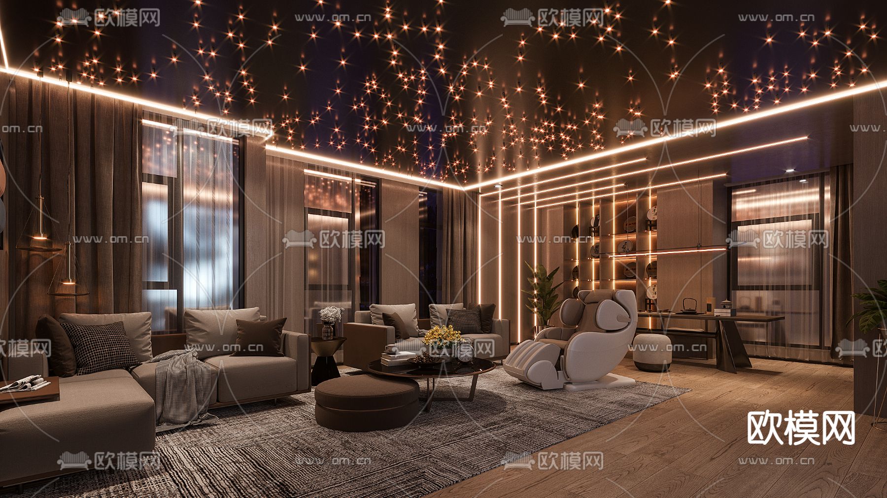 影音室 视听室 家庭影院3d模型下载