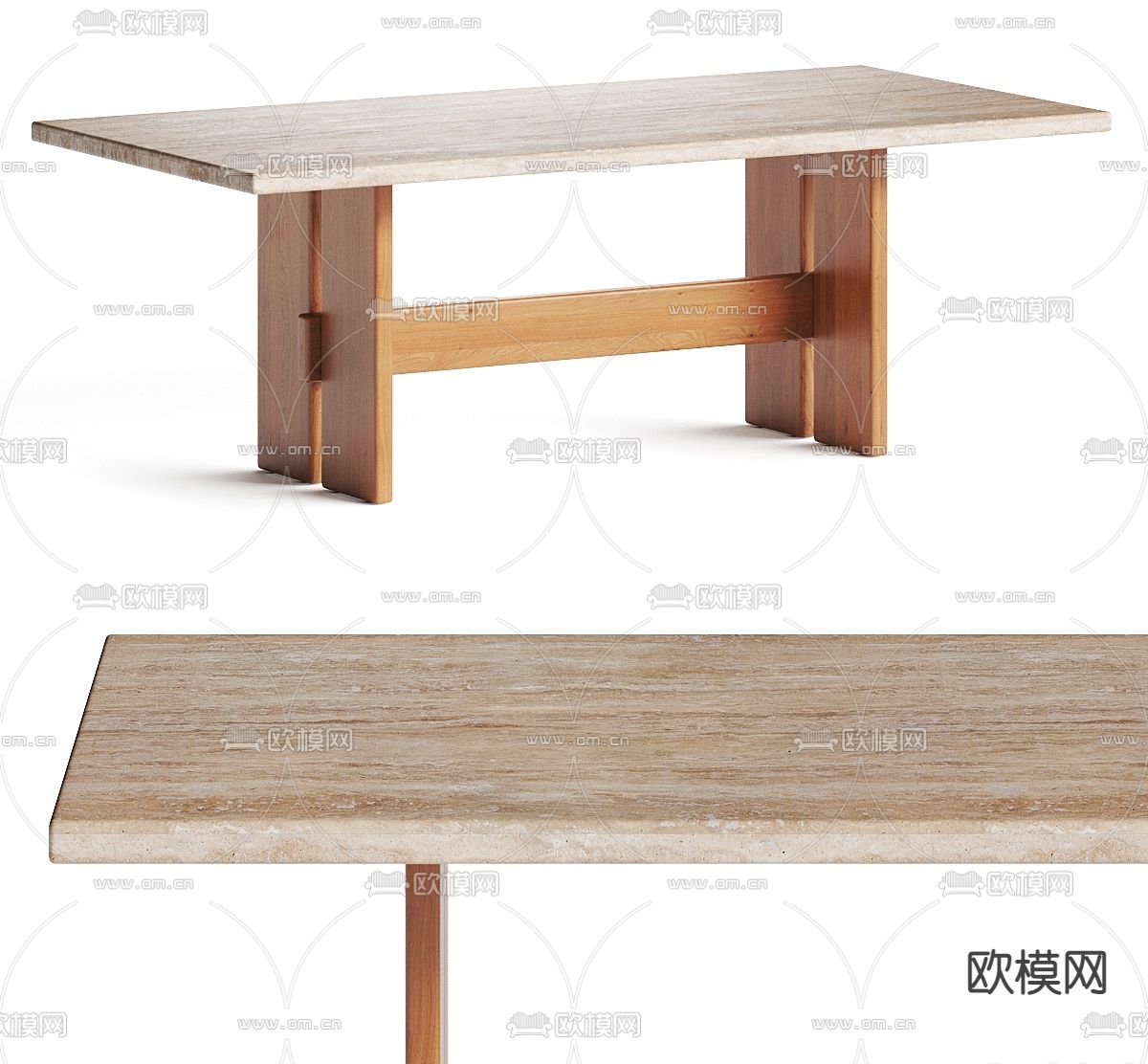 Poliform 条形餐桌3d模型下载