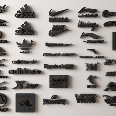  现代招牌 商标su模型 