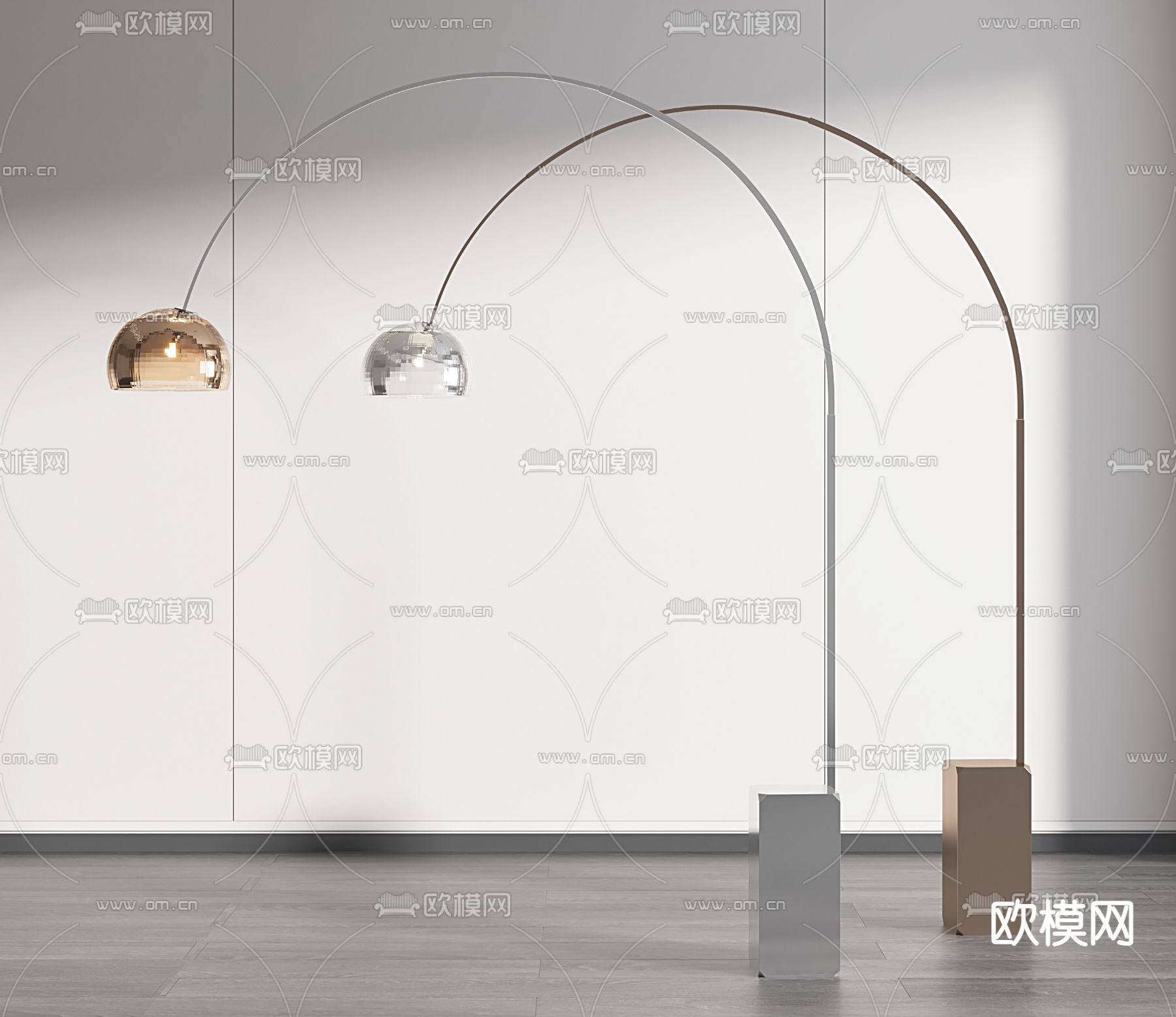 现代落地灯 钓鱼灯su模型下载（渲染图1）
