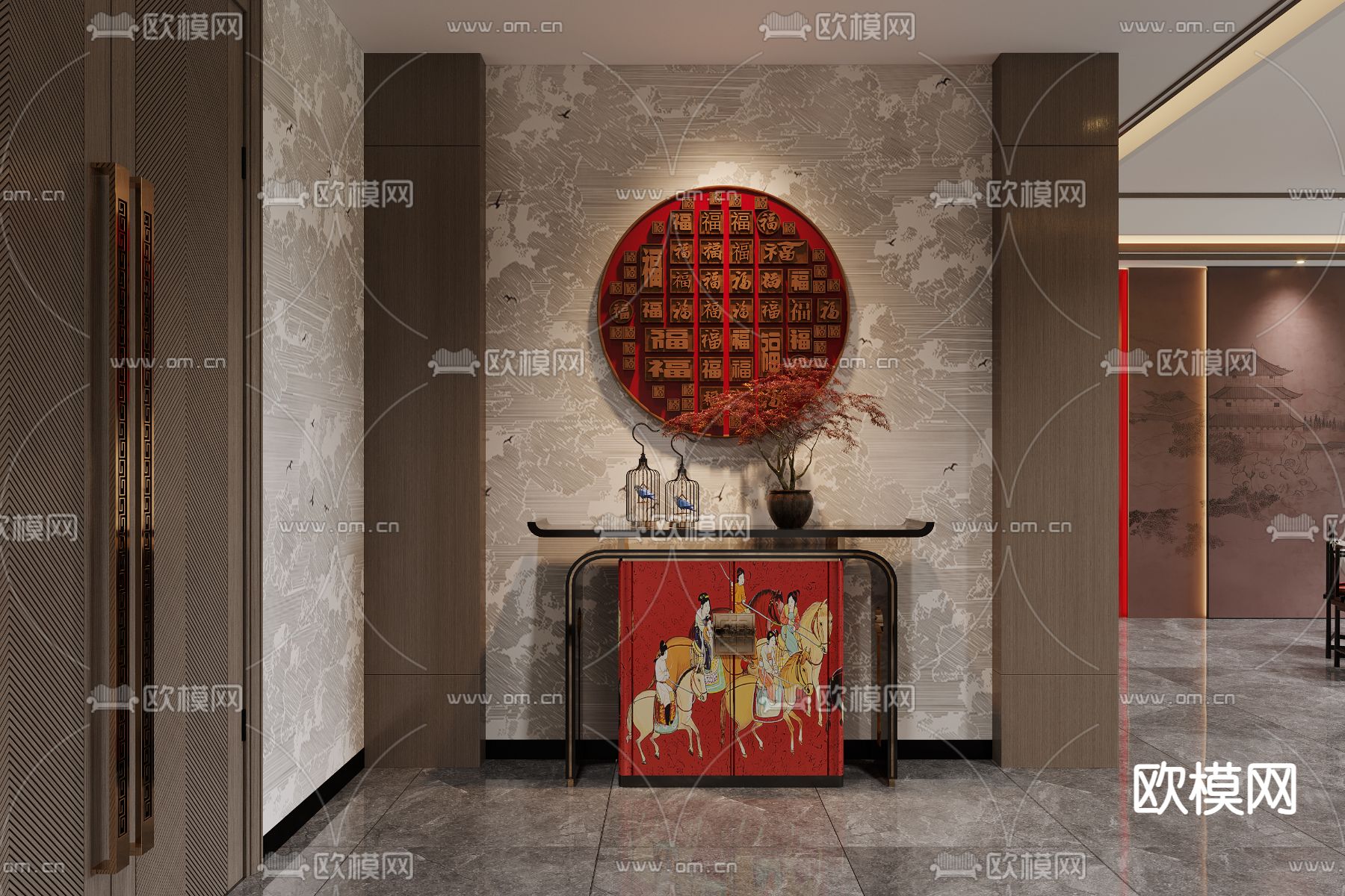 中餐厅包间 包厢 包房3d模型