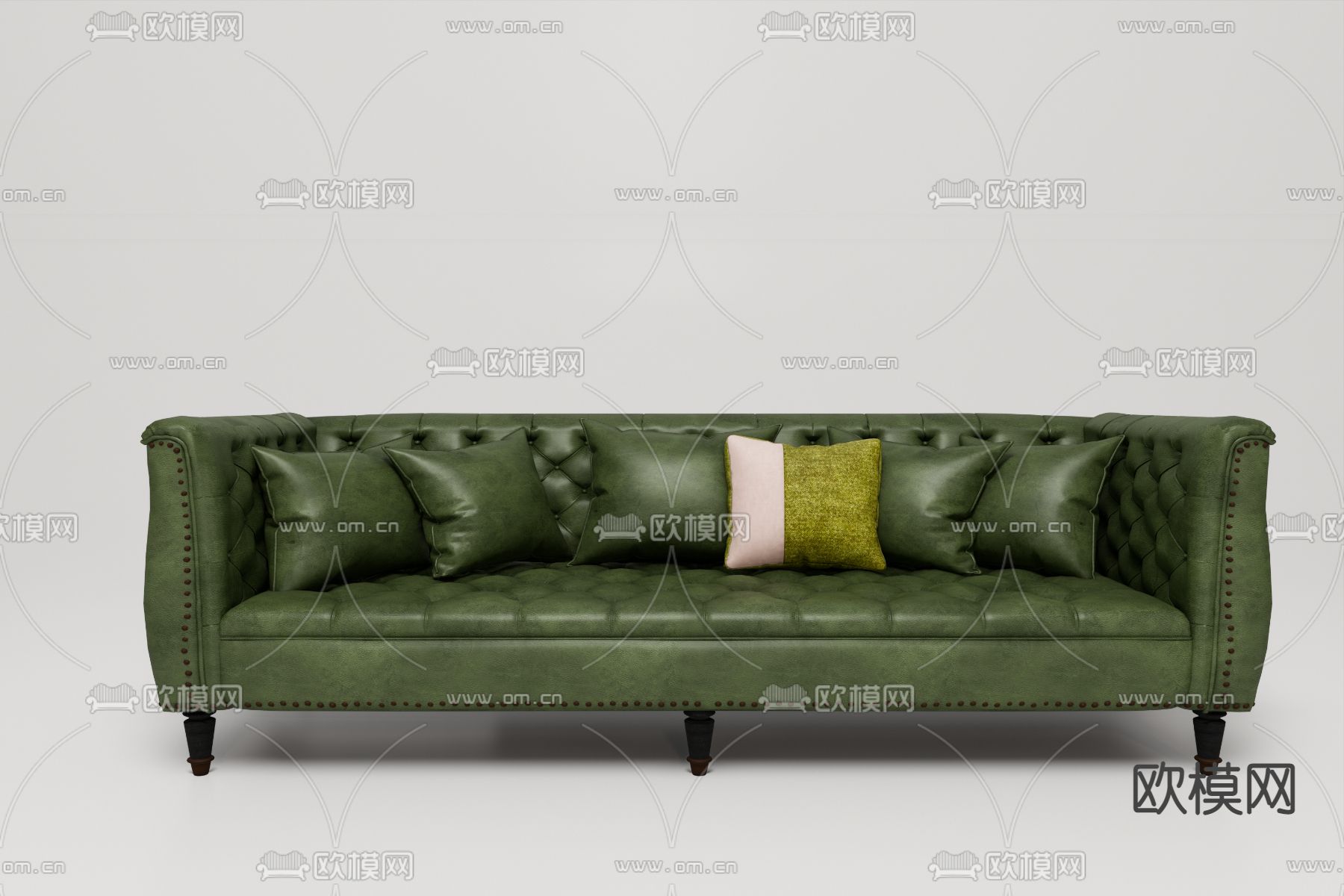 法式双人沙发su模型下载（渲染图1）