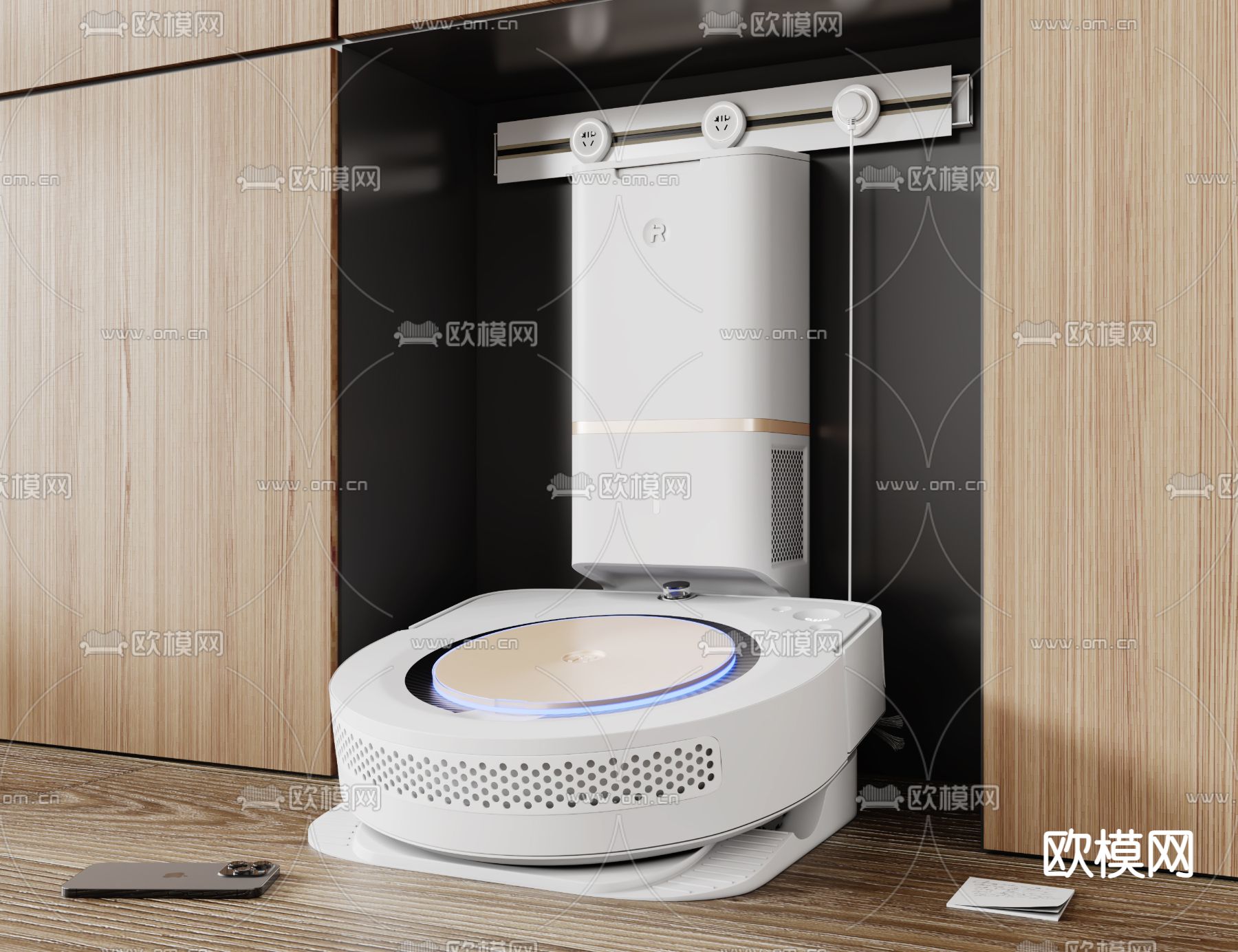 智能扫地机器人3d模型下载