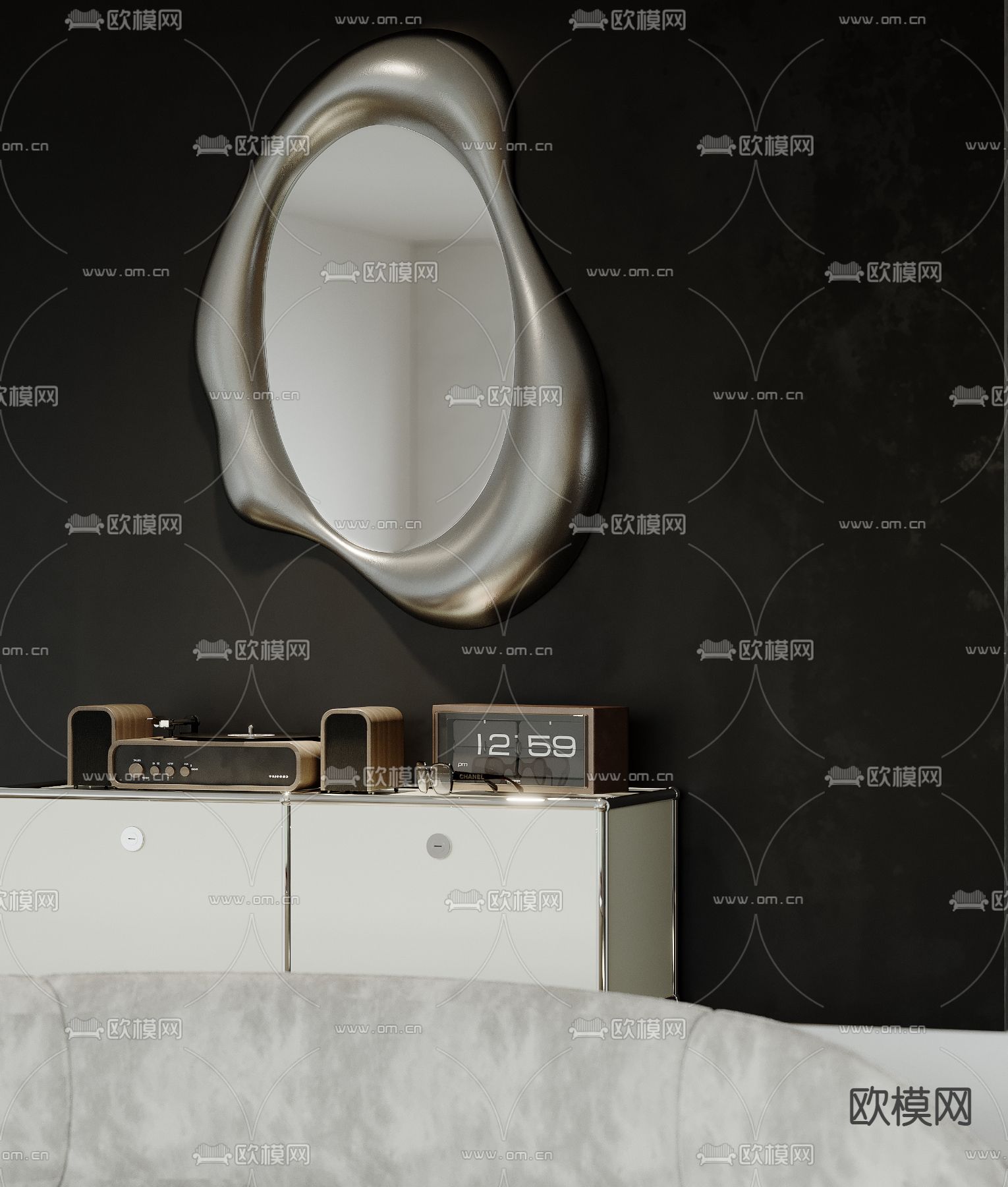 后现代客厅3d模型下载（渲染图4）