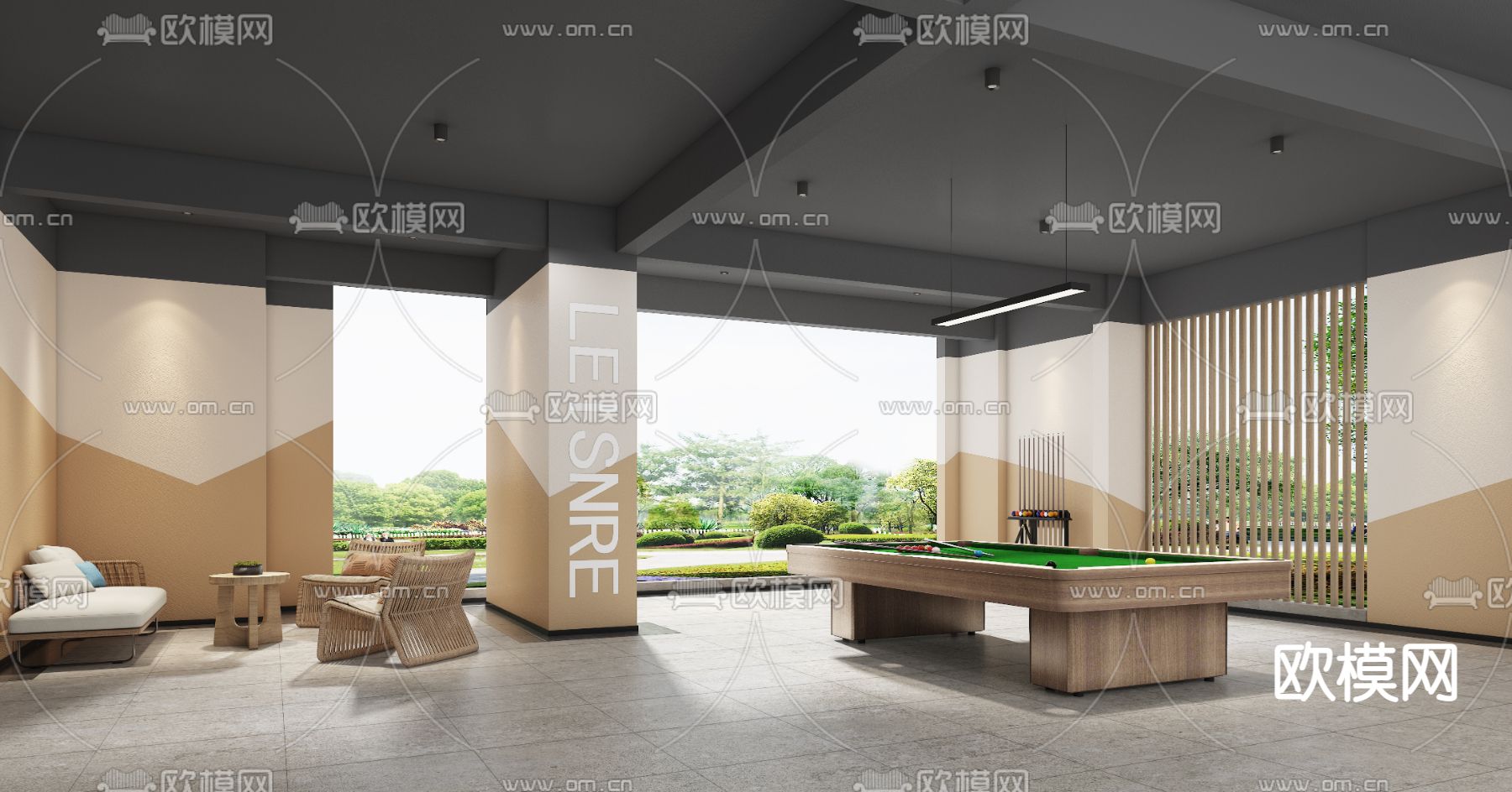 现代架空层3d模型下载