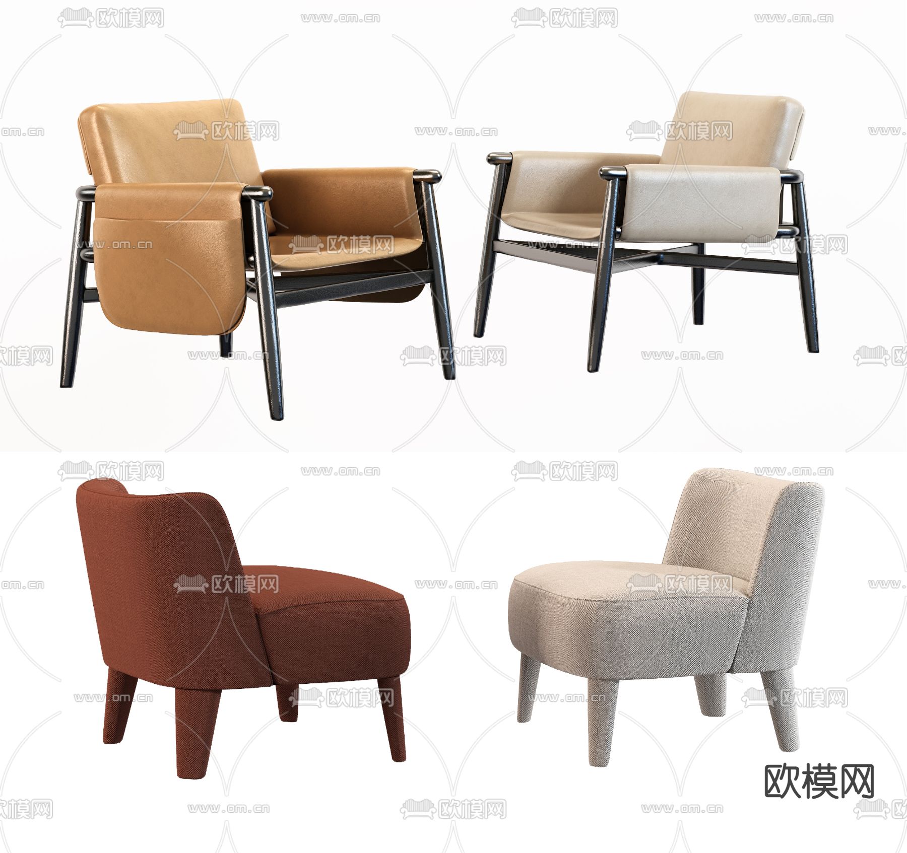 MERIDIANI 休闲椅3d模型下载