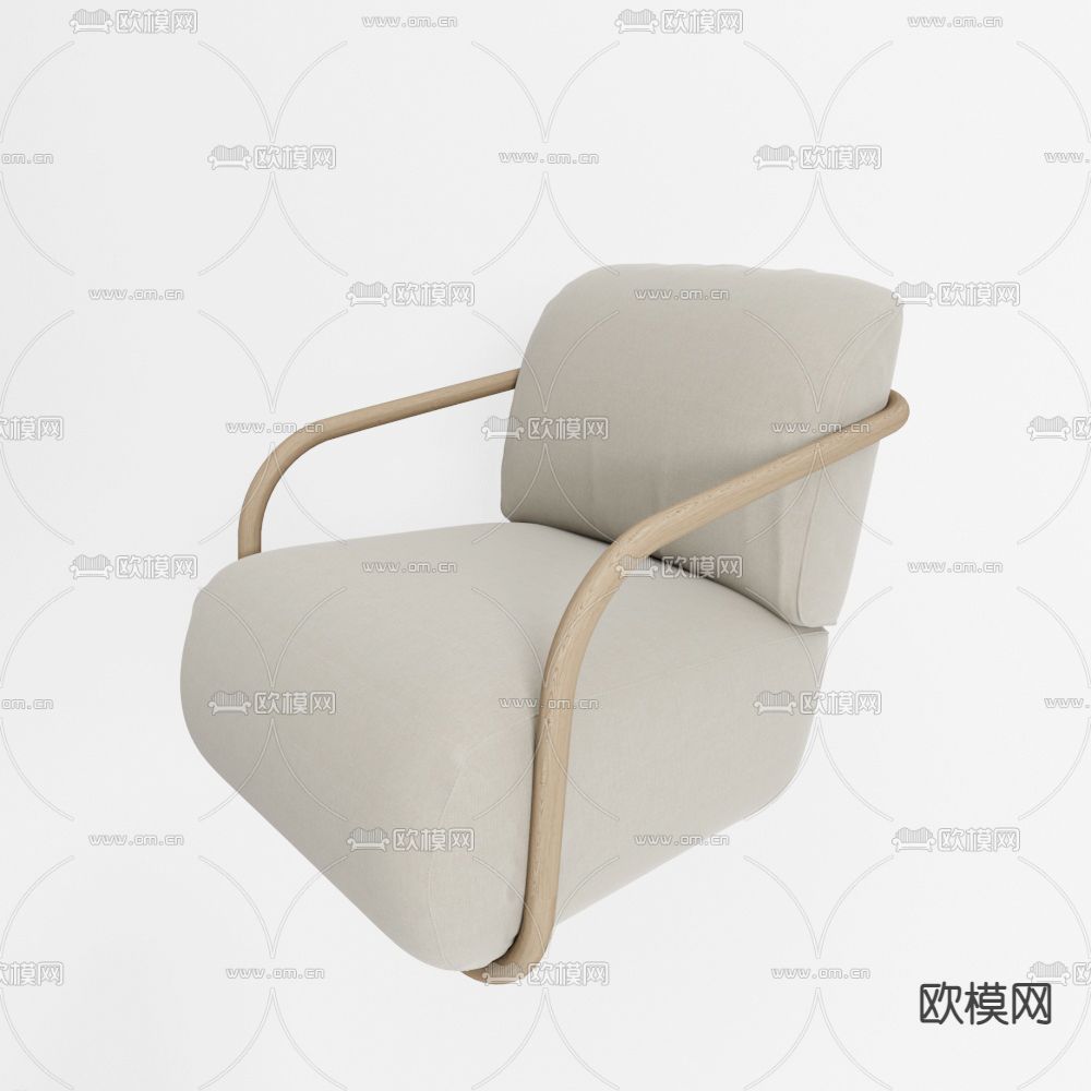 单人沙发3d模型下载（渲染图2）